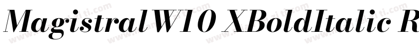 MagistralW10 XBoldItalic Regular字体转换